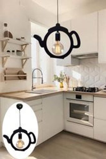 Modelight Zigana 2'li Siyah Sarkıt Modern Ahşap Salon-Oturma Odası Avize