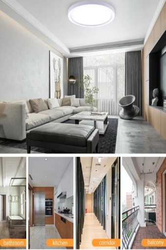 Ultra Home 4461-17-25 Tekli Kahverengi Hasır Rustik Bambu Salon-Oturma Odası Avize