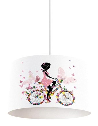 D-Light Tekli Kahverengi Kumaş Modern Kumaş Salon-Oturma Odası Avize
