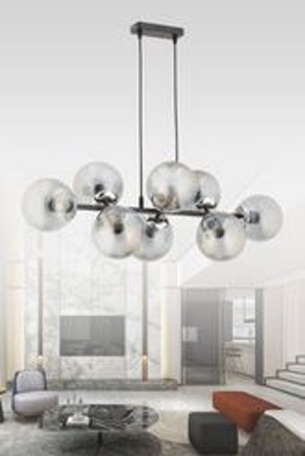 Avimonaydınlatma Clarus 5'li Siyah Ledli Modern Metal Salon-Oturma Odası Avize