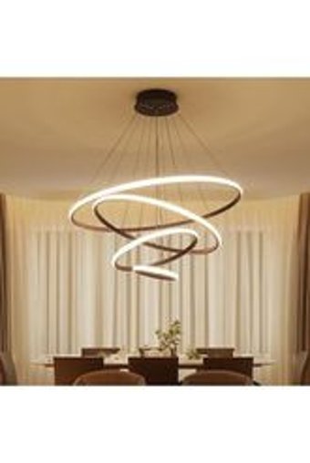 Viesteknoloji Tekli Bej Hasır Modern Kumaş Salon-Oturma Odası Avize