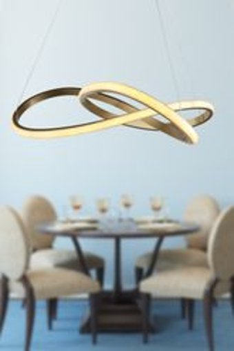 Begüsa Hanedan Tekli Kahverengi Metal Modern Alüminyum Salon-Oturma Odası Avize