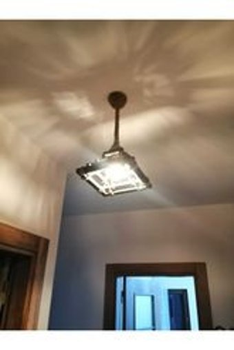 Eglo Fenigla Tekli Bej Silindir Modern Çelik Salon-Oturma Odası Avize