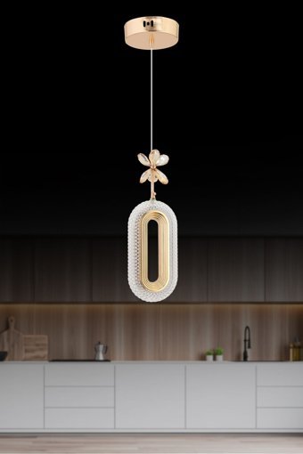 Home 4'lü Siyah Halka Modern Alüminyum Salon-Oturma Odası Avize