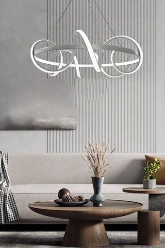Arteluz 7'li Sarı Sarkıt Modern Çelik Salon-Oturma Odası Avize