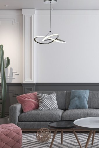 Evlight Tekli Beyaz Modern Plastik Bebek-Çocuk Odası Avize