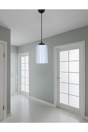 Eslight Ma13 Tekli Siyah Modern Kumaş Salon-Oturma Odası Avize
