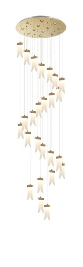 Voxlamp Lighting Solutions Oblong Super 5'li Bej Modern Alüminyum Salon-Oturma Odası Avize