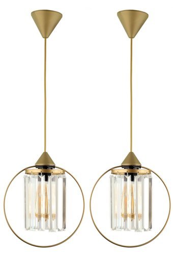Begüsa Berlin Tekli Siyah Kristal Taşlı Modern Plastik Salon-Oturma Odası Avize