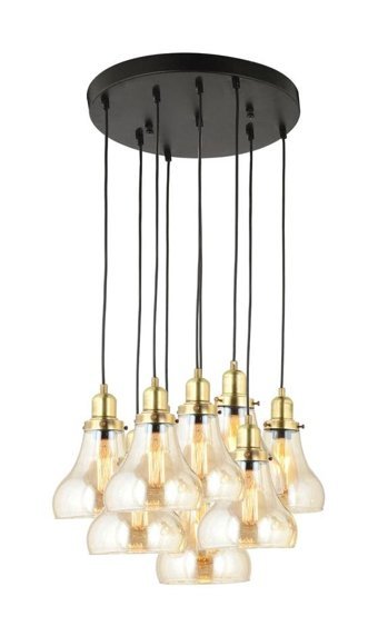 Kuzey Aydınlatma Çağla Tekli Bej Kristal Taşlı Modern Metal Salon-Oturma Odası Avize