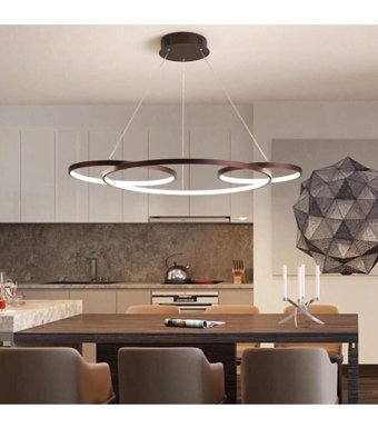 Polataydinlatma Oregon 3'lü Beyaz Modern Kumaş Salon Avize