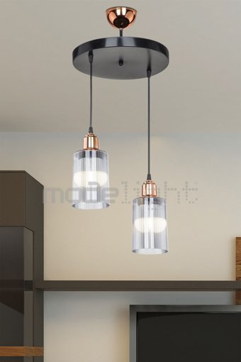 Mınımal Etıcaret Ve Bılgı Teknolojılerı Lambent One Tekli Lacivert Plafonyer Modern Kumaş Salon-Oturma Odası Avize