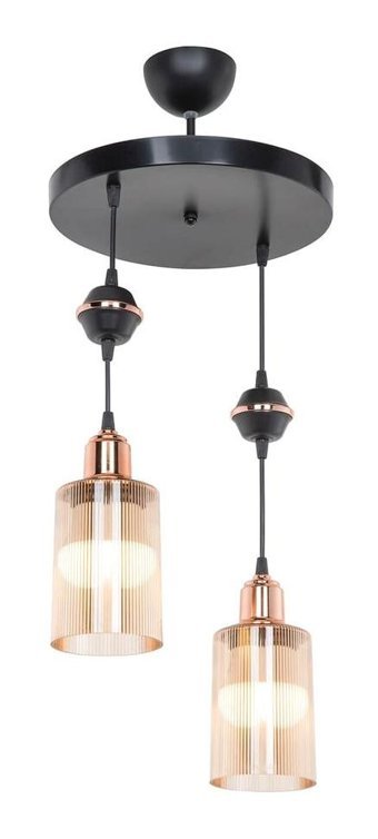 Luna Lighting 2803-4A-32 4'lü Pembe Şapkalı Modern Metal Salon-Oturma Odası Avize