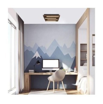 Vetro Design 5'li Turuncu Kristal Taşlı Rustik Cam Salon-Oturma Odası Avize