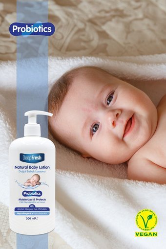 Deep Fresh Probiyotik Probiyotikli Vegan Hipoalerjenik Bebek Masaj Yağı 3x300 ml