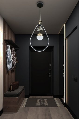 Ladco Aydınlatma A-513-3Y Tekli Siyah Ledli Modern Alüminyum Salon-Oturma Odası Avize