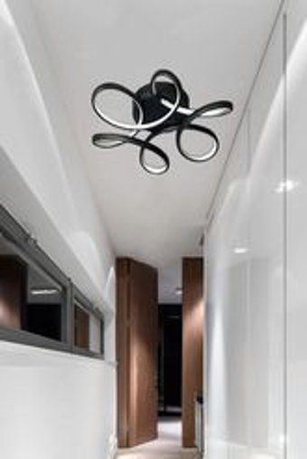 Asva Aydınlatma Tekli Beyaz Ledli Modern Alüminyum Salon-Oturma Odası Avize