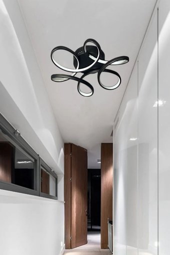 Asva Aydınlatma Tekli Beyaz Ledli Modern Alüminyum Salon-Oturma Odası Avize