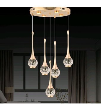 Talia Home Tlavb-170 Tekli Pembe Sarkıt Modern Kumaş Bebek-Çocuk Odası Avize