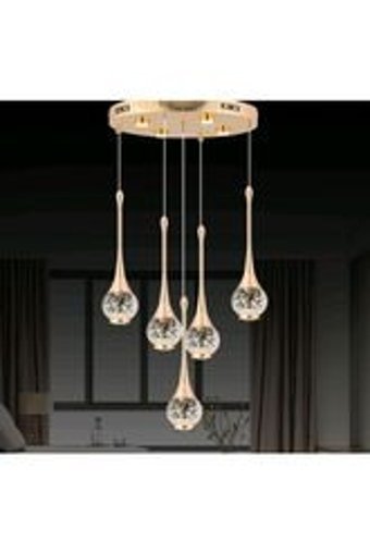 Talia Home Tlavb-170 Tekli Pembe Sarkıt Modern Kumaş Bebek-Çocuk Odası Avize