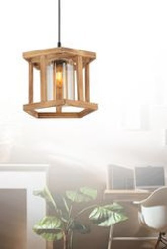 Begüsa No:6 Tekli Mavi Sarkıt Modern Ahşap Genç Odası Avize