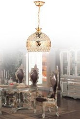 Homing Ayd-1030 Tekli Mavi Sarkıt Klasik Kumaş Salon-Oturma Odası Avize