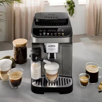 Delonghi Magnifica Evo ECAM290.81.TB 1450 W Paslanmaz Çelik Tezgah Üstü Kapsülsüz Öğütücülü Yarı Otomatik Espresso Makinesi Gri