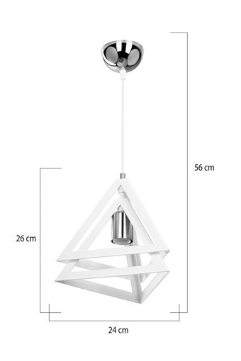 Luna Lighting Tekli Beyaz Kristal Taşlı Modern Metal Salon-Oturma Odası Avize