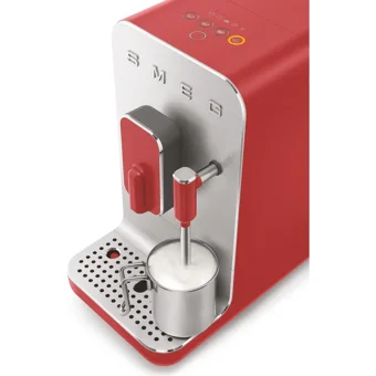 Smeg BCC02RDMEU 1350 W Tezgah Üstü Kapsülsüz Öğütücülü Yarı Otomatik Espresso Makinesi Kırmızı