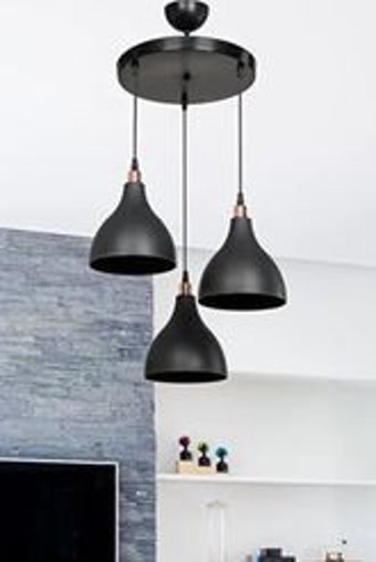 Evlight Tekli Bej Silindir Modern Plastik Salon-Oturma Odası Avize