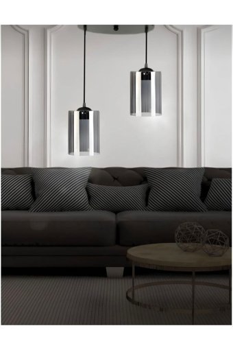 Begüsa Neo Tekli Sarı Eskitme Alüminyum Salon Avize