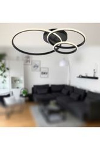 Teknotrust Tekli Gri Silindir Modern Kumaş Salon-Oturma Odası Avize