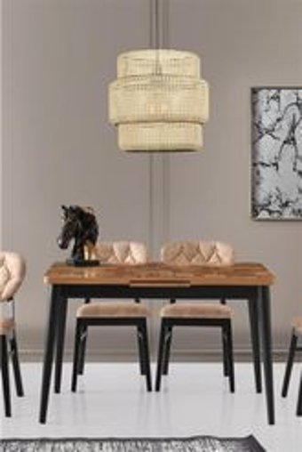 Lınear Tekli Kahverengi Modern Ahşap Salon Avize