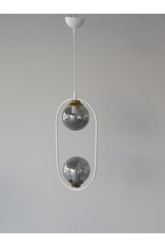 Luna Lighting 4738-2A-10 Supa Tekli Pembe Küre Modern Metal Salon-Oturma Odası Avize