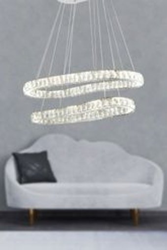 Apliqa Tekli Kahverengi Metal Modern Metal Salon-Oturma Odası Avize