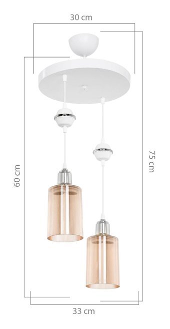 Luna Lighting 2718-1A-04 Magis Tekli Kahverengi Halka Modern Metal Salon-Oturma Odası Avize