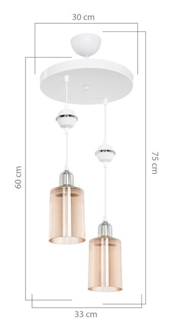 Luna Lighting 2718-1A-04 Magis Tekli Kahverengi Halka Modern Metal Salon-Oturma Odası Avize