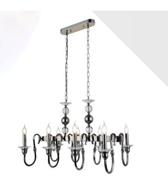 Voxlamp Lighting Solutions 7'li Siyah Sarkıt Modern Alüminyum Salon-Oturma Odası Avize