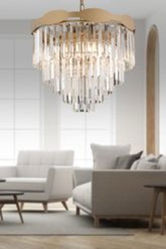 Apliqa Günay 4'lü Altın Metal Modern Metal Salon-Oturma Odası Avize