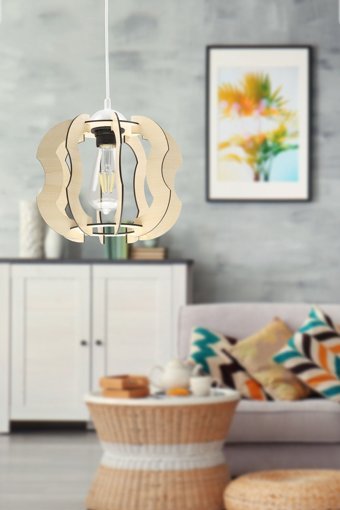 Begüsa Göktuğ Tekli Altın Metal Modern Alüminyum Salon-Oturma Odası Avize