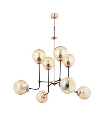 Talia Home Tlav-270 Tekli Gri Baskılı Modern Kumaş Bebek-Çocuk Odası Avize
