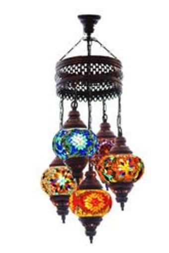 Homing Ayd-3525 Tekli Ekru Baskılı Modern Kumaş Bebek-Çocuk Odası Avize