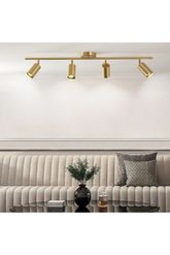 Viesteknoloji Tekli Altın Plafonyer Modern Plastik Salon-Oturma Odası Avize