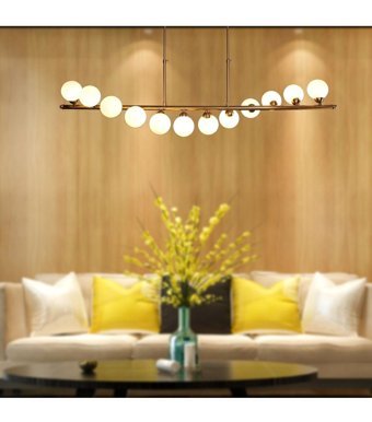 Apliqa Brampton 4'lü Altın Ledli Modern Metal Salon-Oturma Odası Avize
