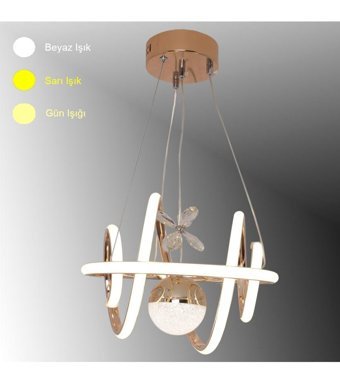 Tekay Aydınlatma Tekli Gri Sarkıt Modern Kumaş Salon-Oturma Odası Avize