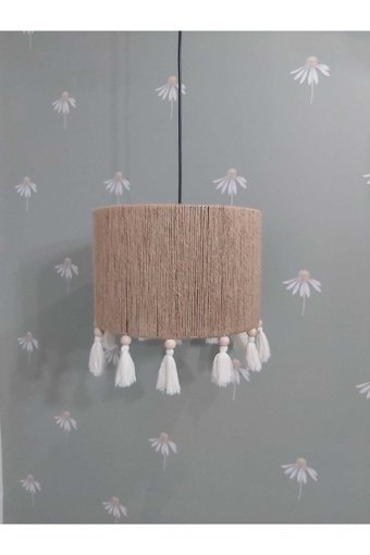 Demet Habek Mylights Tekli Beyaz Modern Cam Salon Avize