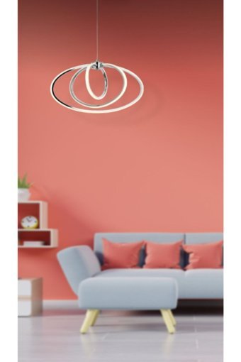 Modalight 7'li Siyah Sarkıt Modern Ahşap Salon-Oturma Odası Avize