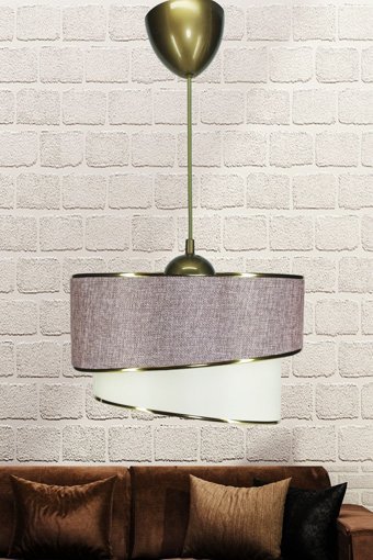 Eray Aydınlatma Tekli Sarı Ledli Modern Metal Salon-Oturma Odası Avize