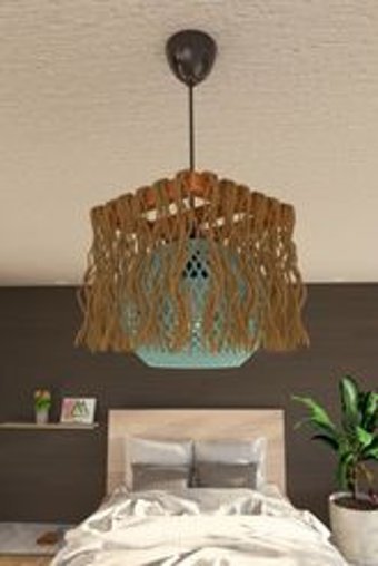 Gekahome Tekli Pembe Resimli Modern Plastik Bebek-Çocuk Odası Avize