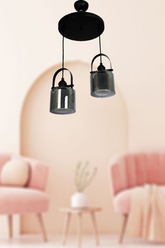 Uçar 4'lü Beyaz Krom Modern Krom Salon-Oturma Odası Avize